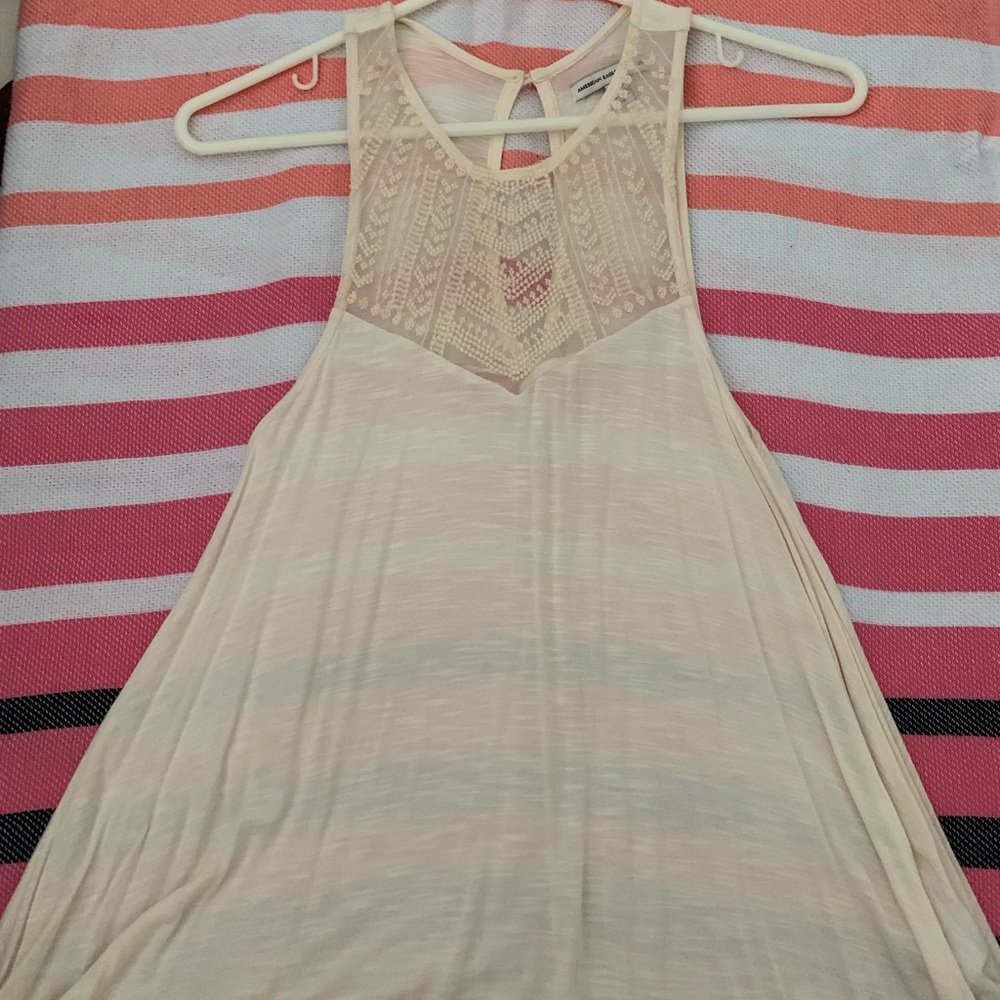 American eagle white flouncy top